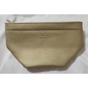 Scout Metallic Gold Cosmetic Makeup Bag Womens 9x4.5x4 Travel Storage Organizer